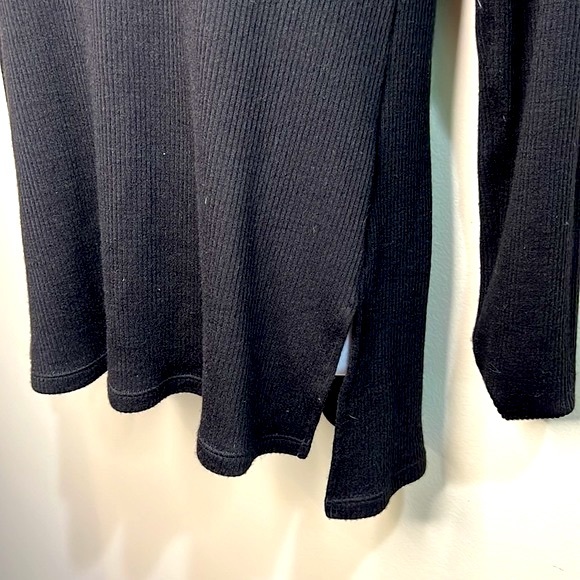 Theory Ailer Black Rib Knit Crewneck pullover sweater L0929521 size L - Picture 4 of 8